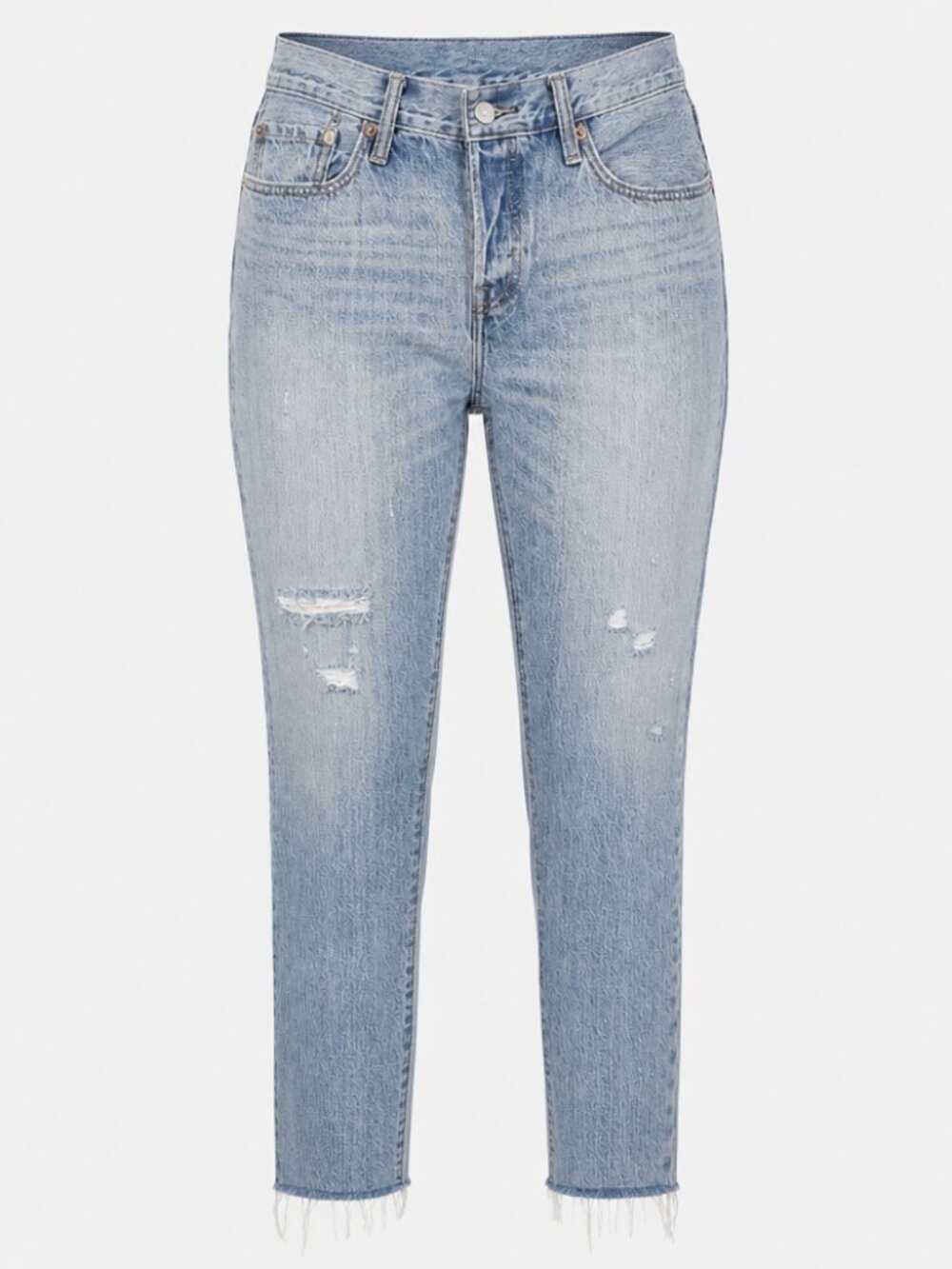 Levis 501 CT Size 27 Destroyed Distressed Indie Grunge Trendy Light Blue Jeans